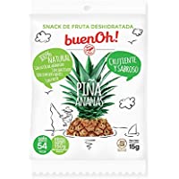 Piña deshidratada crujiente - Pack 18 x 15g - Sin azúcar añadido- sin gluten- sin aditivos y sin freír. 100% Natural…